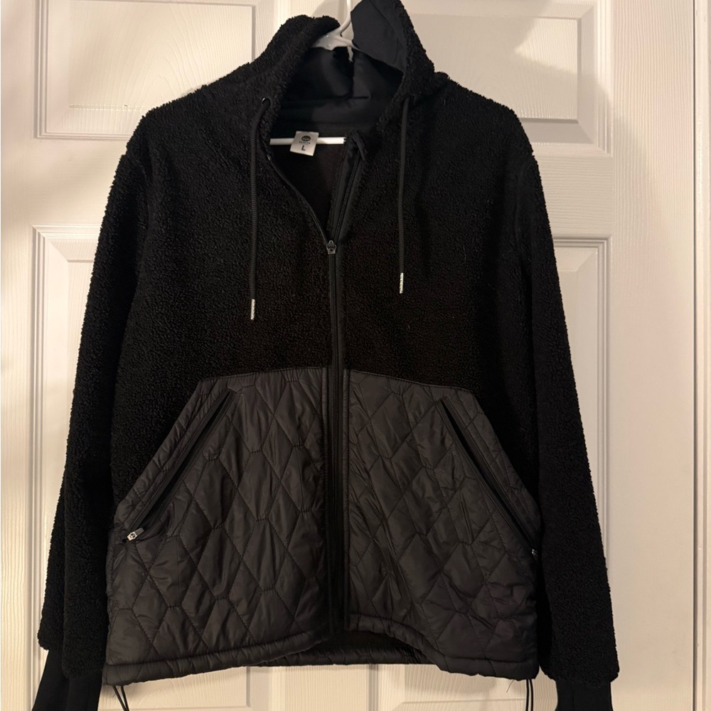 Senita Athletics Black Sherpa Jacket